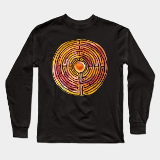 Watercolor Labyrinth Long Sleeve T-Shirt